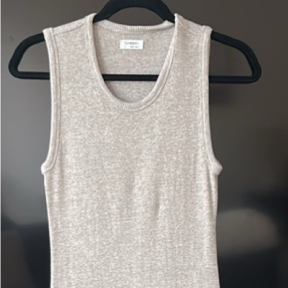 Aritzia Community Grey Midi Ribbed Sleeveless Stretch Tank Dress Size S - Picture 16 of 16